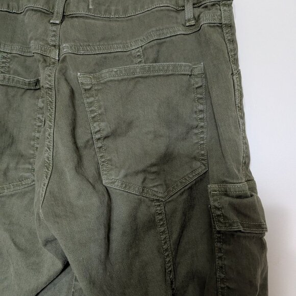 AMO Straight Leg Cargo Pants from Anthropologie Green Size 27 - Picture 8 of 8